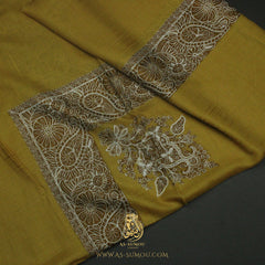 PREMIUM MUSTARD AUTHENTIC OMANI MASSAR SCARF OM137