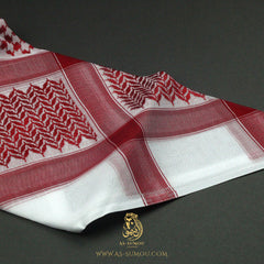 RARE RETRO RED & WHITE SAUDI SHEMAGH SCARF RS6