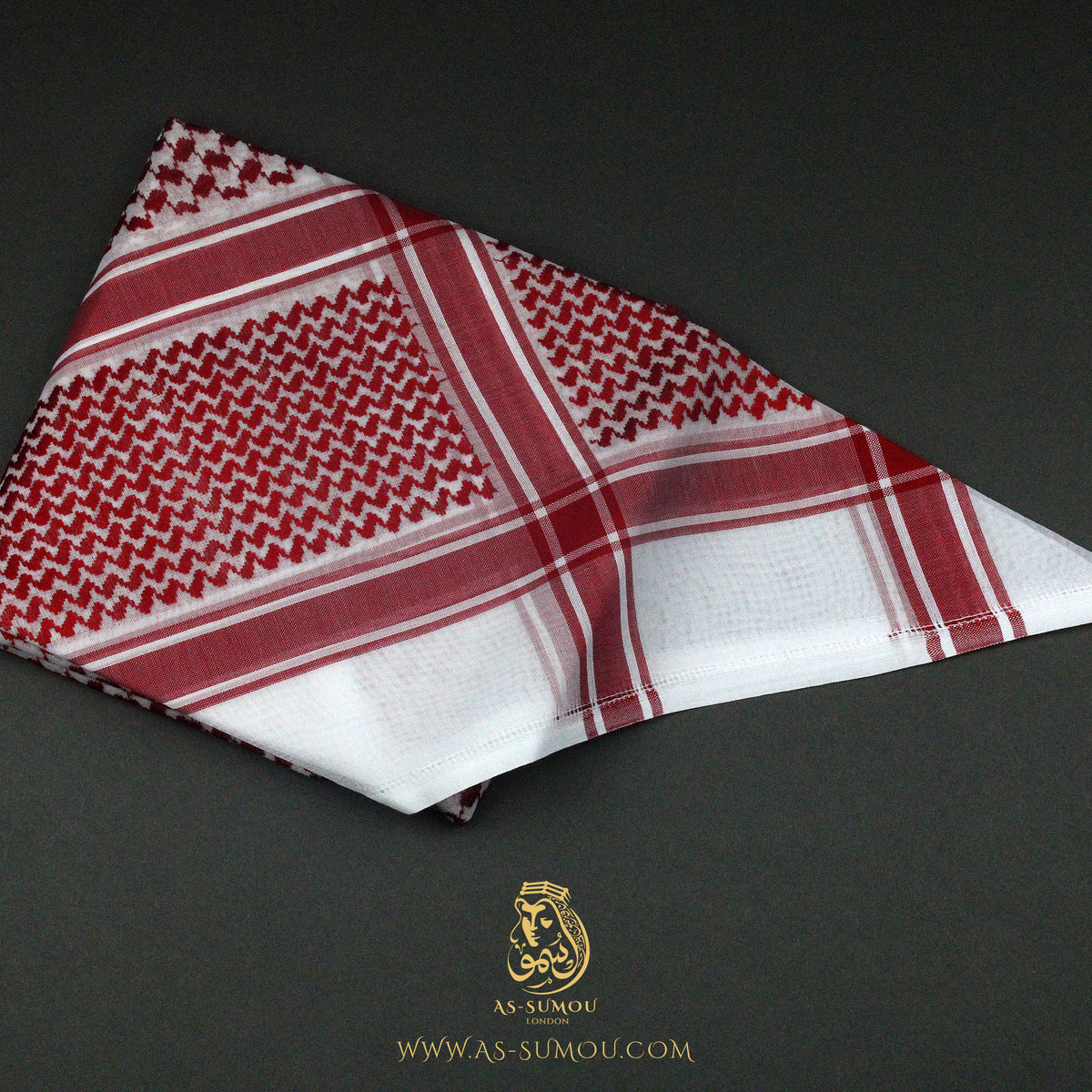 Retro Red White Saudi Shemagh Classic Edition As Sumou London retro-red-white-saudi-shemagh-classic-edition-as-sumou-london