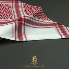 RARE RETRO RED & WHITE SAUDI SHEMAGH SCARF RS10
