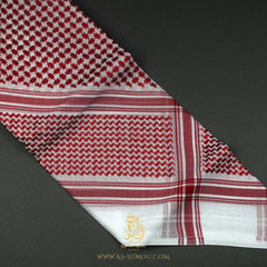 RARE RETRO RED & WHITE SAUDI SHEMAGH SCARF RS7
