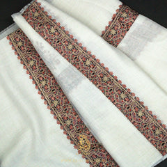PREMIUM WHITE AUTHENTIC YEMENI SHEMAGH SCARF WH222