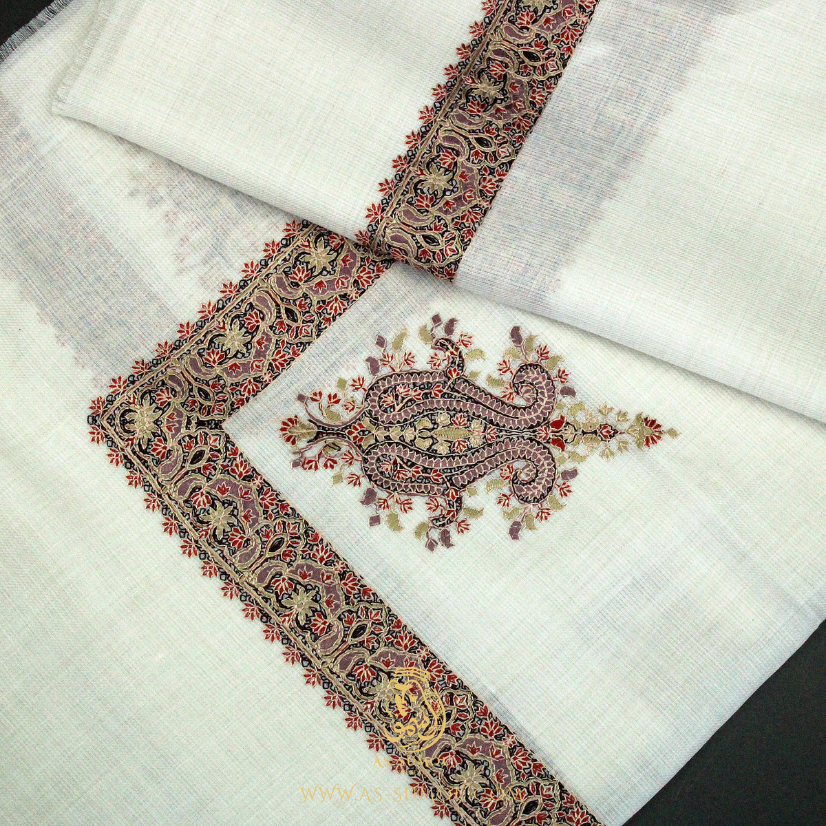 PREMIUM WHITE AUTHENTIC YEMENI SHEMAGH SCARF WH222