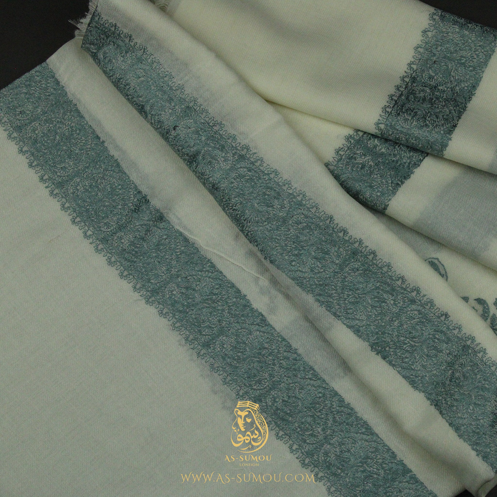 PREMIUM WHITE AUTHENTIC YEMENI SHEMAGH SCARF WH160