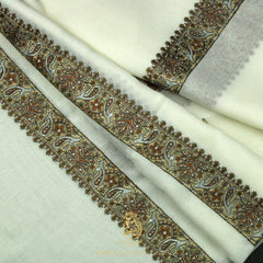 PREMIUM WHITE AUTHENTIC YEMENI SHEMAGH SCARF WH162