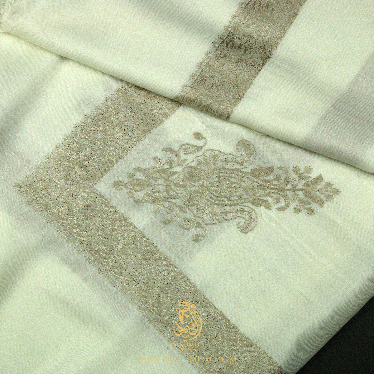 PREMIUM WHITE AUTHENTIC YEMENI SHEMAGH SCARF WH163