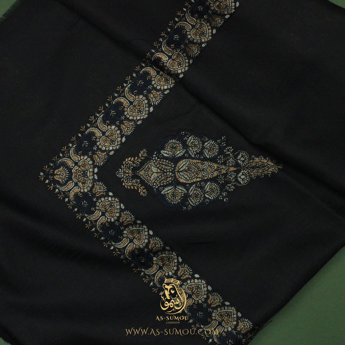 PREMIUM BLACK AUTHENTIC YEMENI SHEMAGH SCARF BL120