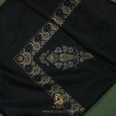 PREMIUM BLACK AUTHENTIC YEMENI SHEMAGH SCARF BL120
