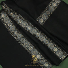 PREMIUM BLACK AUTHENTIC YEMENI SHEMAGH SCARF BL121
