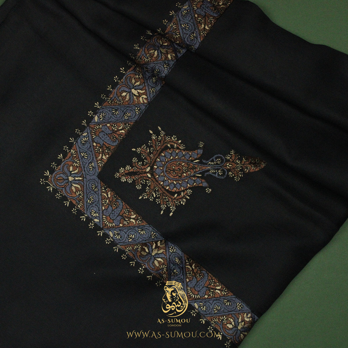 PREMIUM BLACK AUTHENTIC YEMENI SHEMAGH SCARF BL122