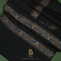 PREMIUM BLACK AUTHENTIC YEMENI SHEMAGH SCARF BL122