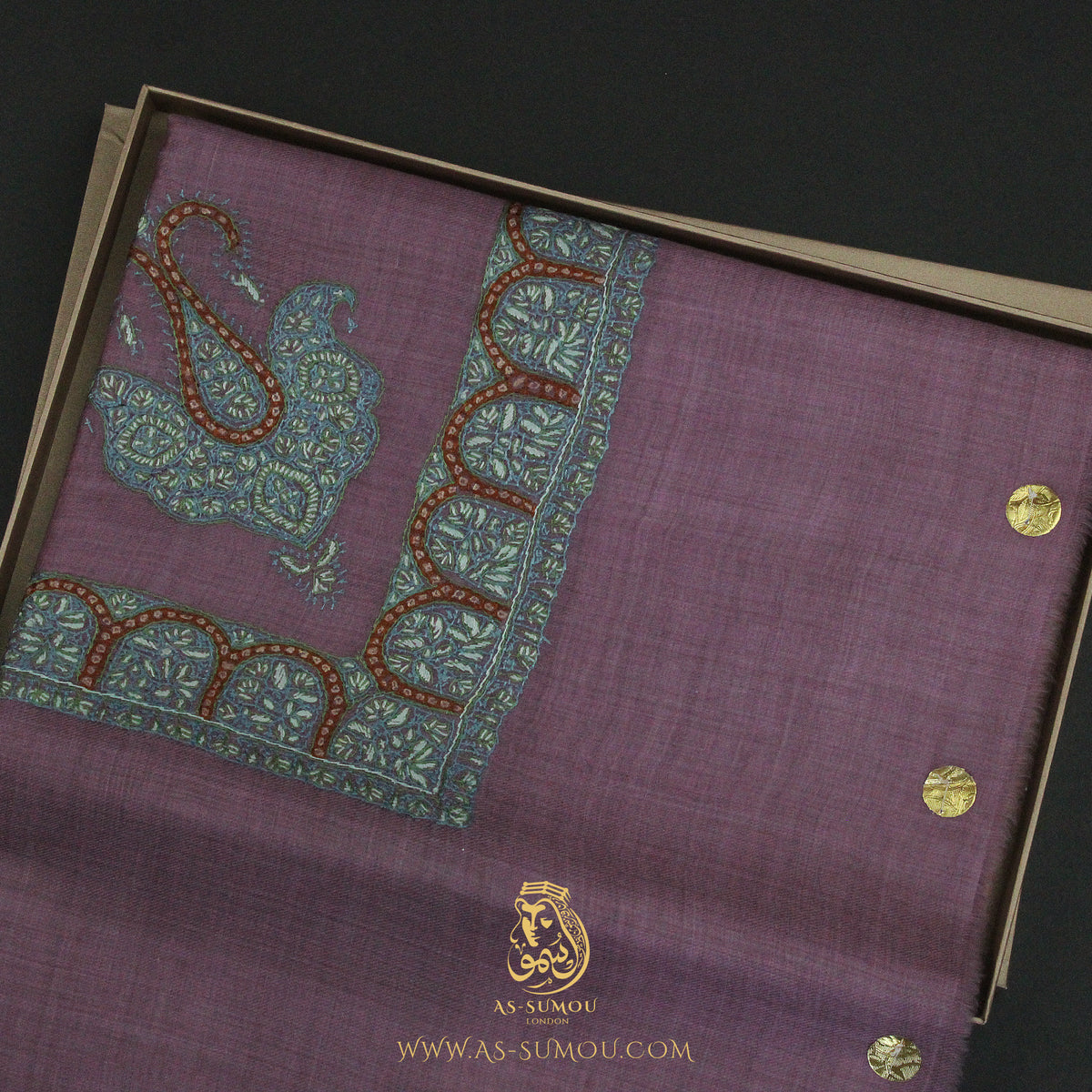 LUXURY HANDMADE PURPLE YEMENI SHEMAGH