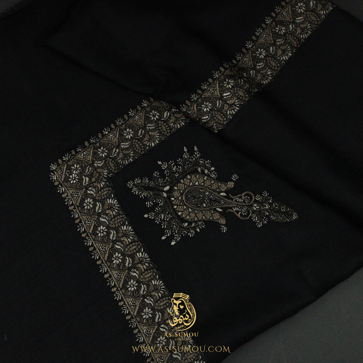 Premium Black Authentic Yemeni Shemagh Scarf BL179