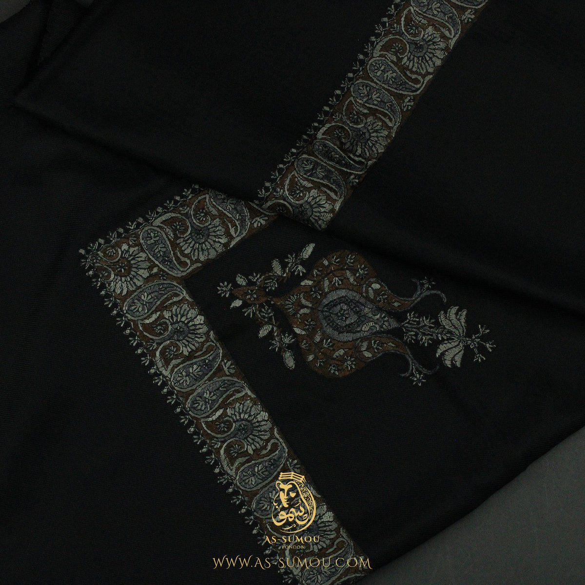 Premium Black Authentic Yemeni Shemagh Scarf BL182
