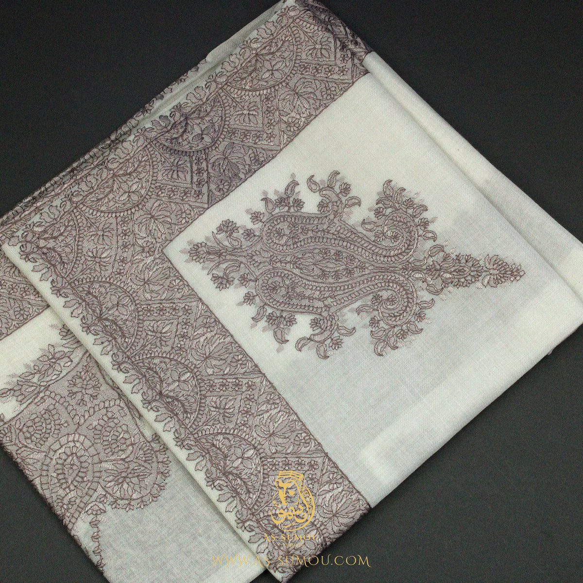 PREMIUM WHITE AUTHENTIC YEMENI SHEMAGH SCARF WH205