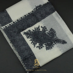 PREMIUM WHITE AUTHENTIC YEMENI SHEMAGH SCARF WH214