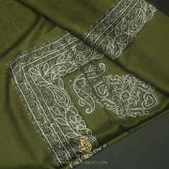 Premium Olive Authentic Omani Massar Scarf OM166