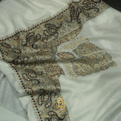 Premium White Authentic Omani Massar Scarf OM167