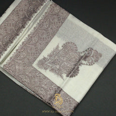 PREMIUM WHITE AUTHENTIC YEMENI SHEMAGH SCARF WH205