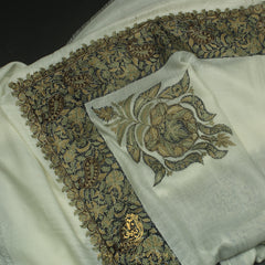 Premium White Authentic Omani Massar Scarf OM168