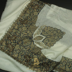 Premium White Authentic Omani Massar Scarf OM168