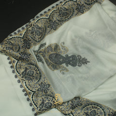 Premium White Authentic Omani Massar Scarf OM169