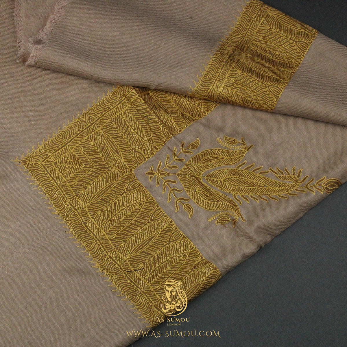 PREMIUM BROWN ELEGANT QATARI SHEMAGH SCARF QR56