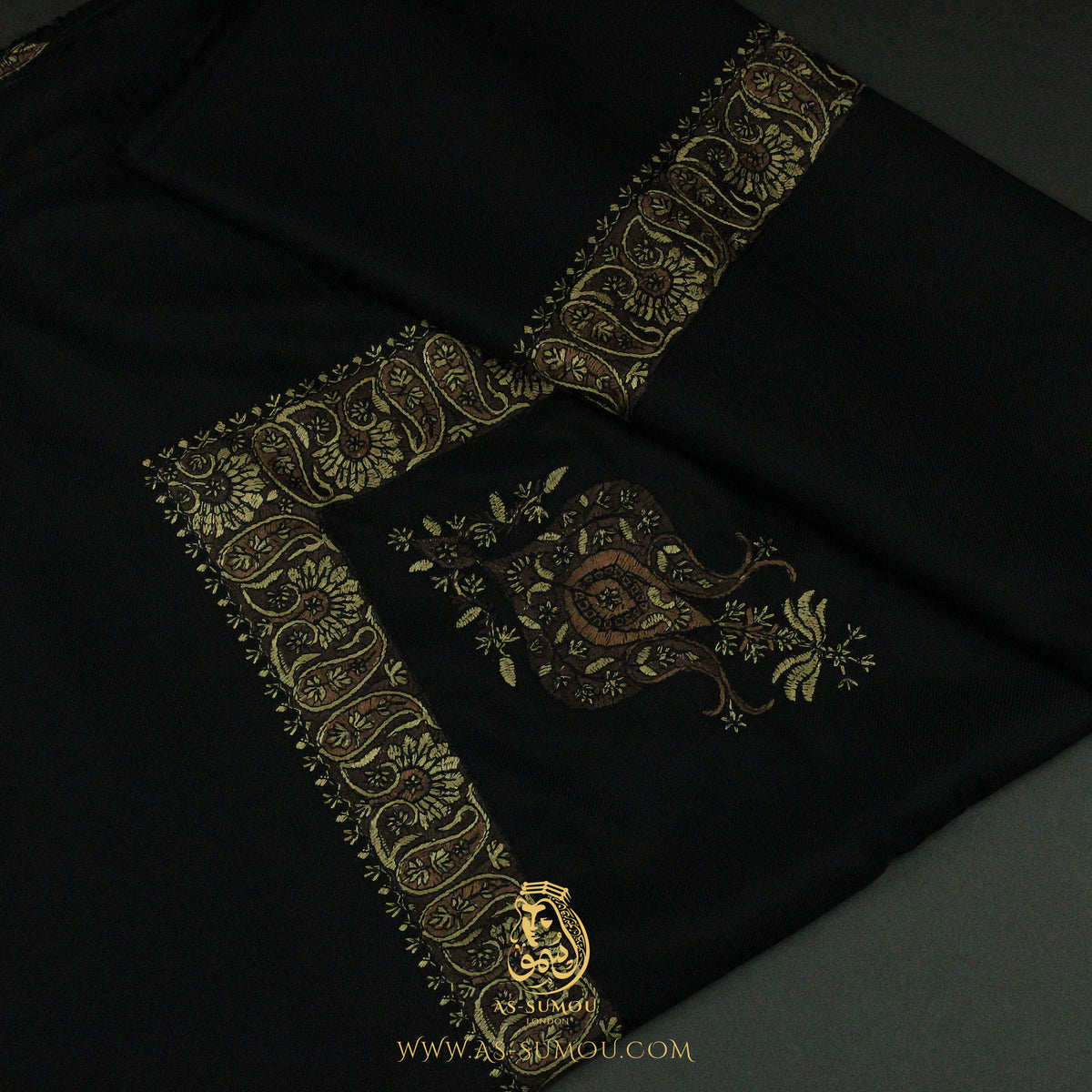 PREMIUM BLACK AUTHENTIC YEMENI SHEMAGH SCARF BL168