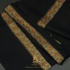 PREMIUM BLACK AUTHENTIC YEMENI SHEMAGH SCARF BL151