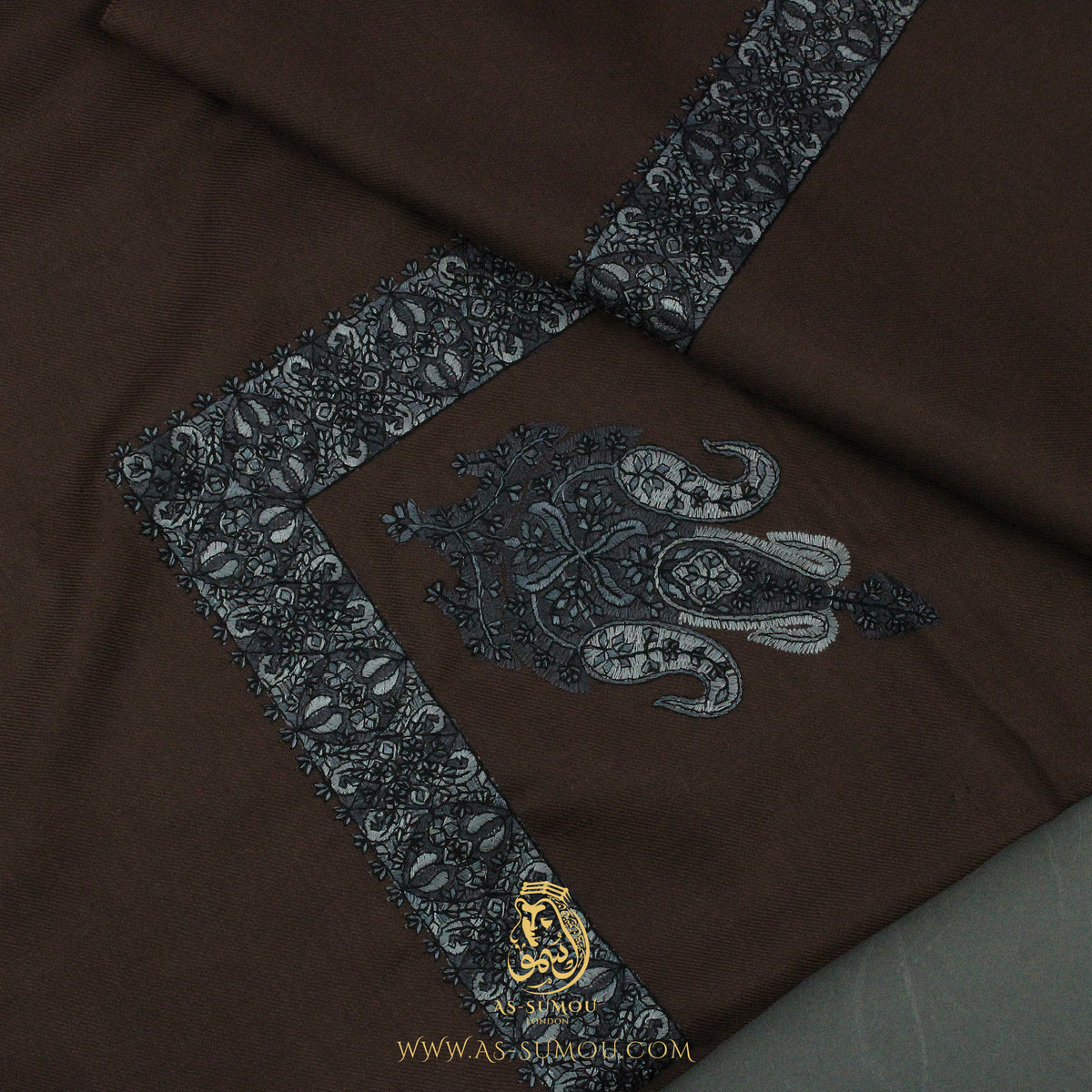 Premium Dark Brown Authentic Yemeni Shemagh Scarf SE275