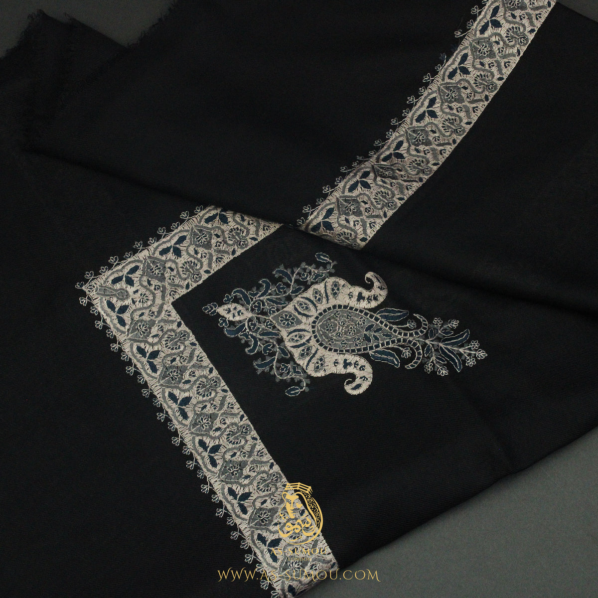 PREMIUM BLACK AUTHENTIC YEMENI SHEMAGH SCARF BL152