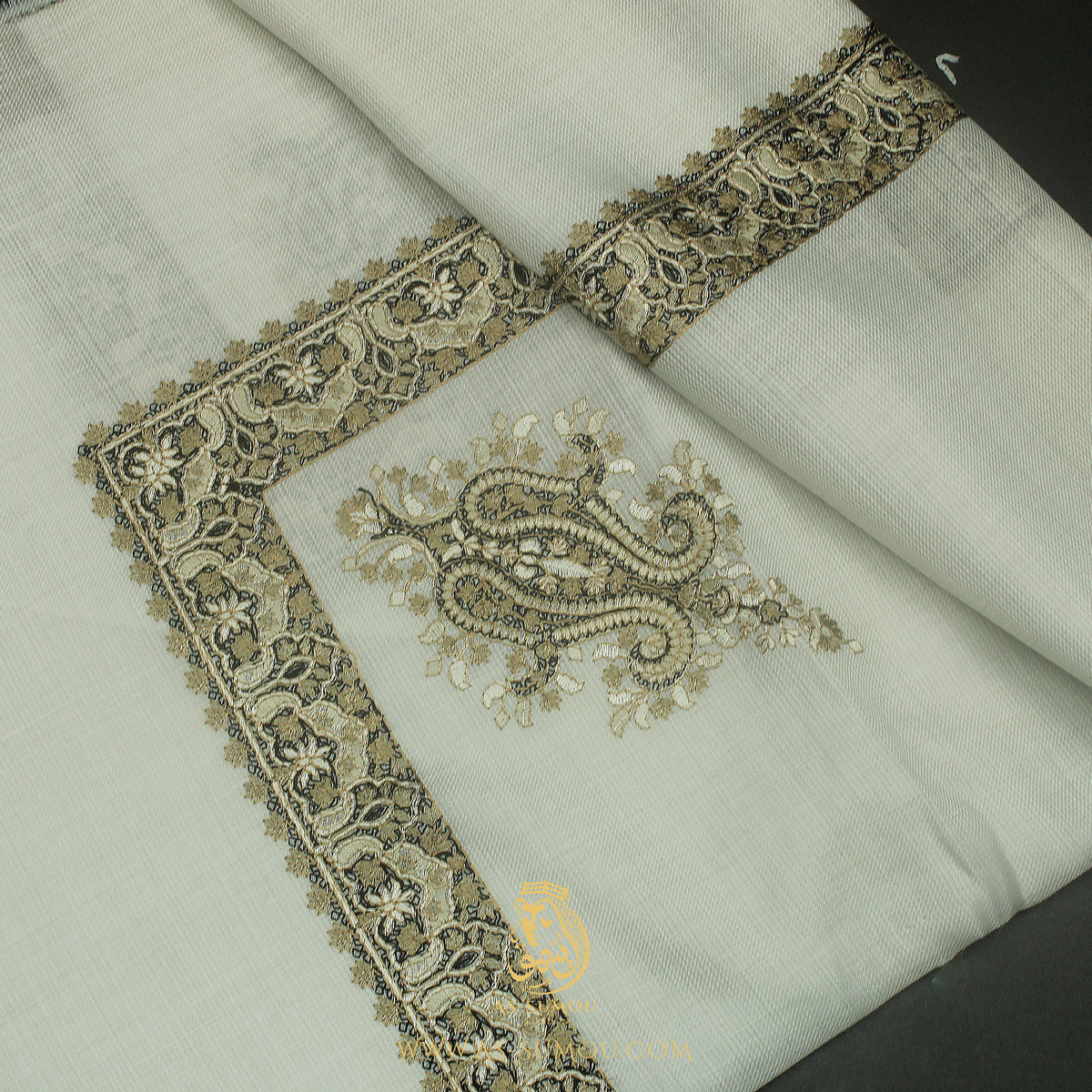 Premium White Authentic Yemeni Shemagh Scarf WH237