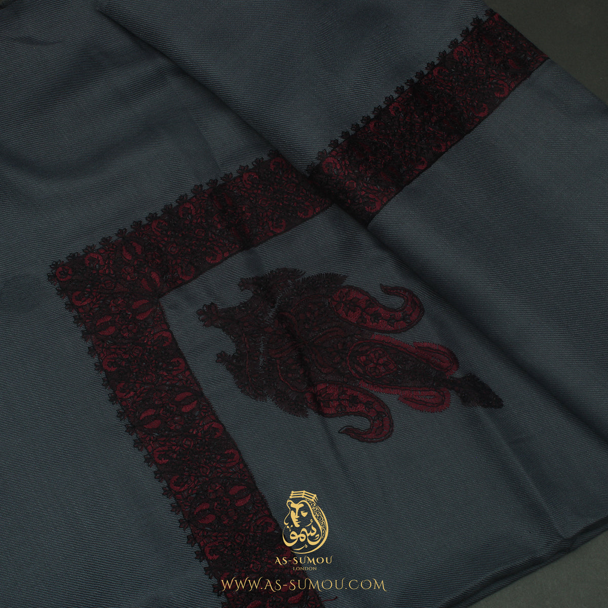 Premium Grey Authentic Yemeni Shemagh Scarf SE303