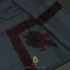 Premium Grey Authentic Yemeni Shemagh Scarf SE303
