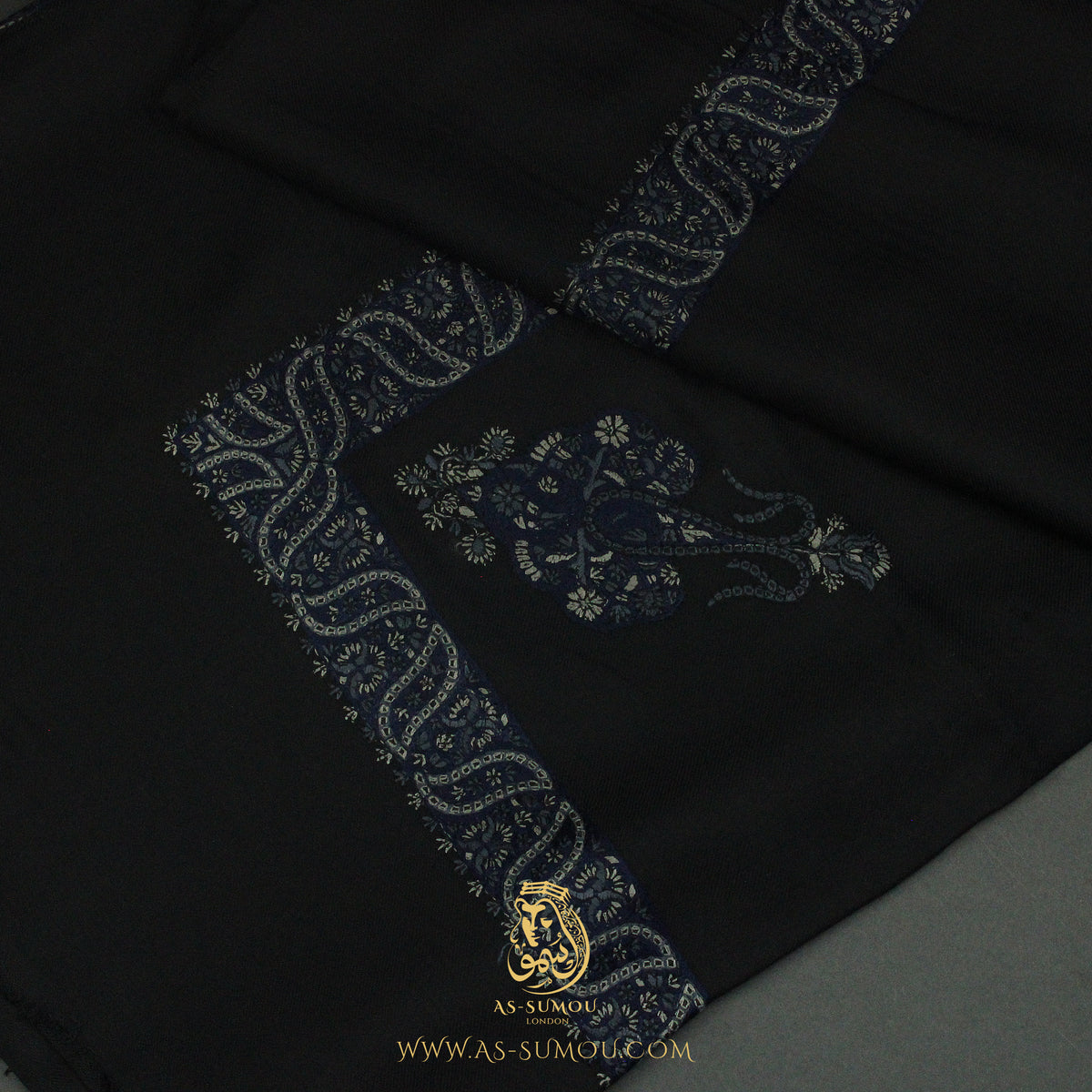 PREMIUM BLACK AUTHENTIC YEMENI SHEMAGH SCARF BL153