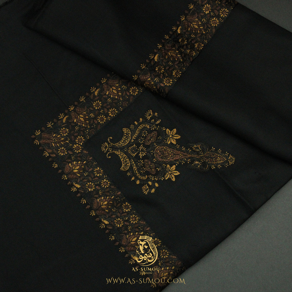 PREMIUM BLACK AUTHENTIC YEMENI SHEMAGH SCARF BL163