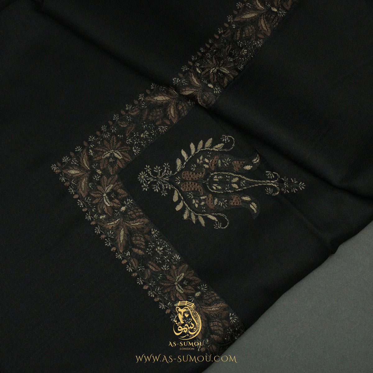 PREMIUM BLACK AUTHENTIC YEMENI SHEMAGH SCARF BL164