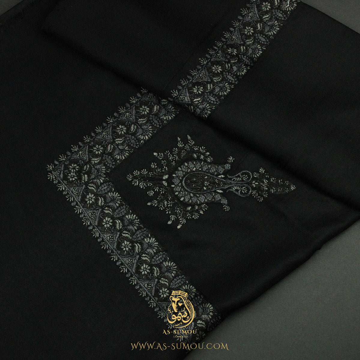 PREMIUM BLACK AUTHENTIC YEMENI SHEMAGH SCARF BL166