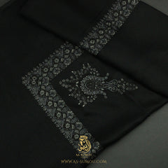 PREMIUM BLACK AUTHENTIC YEMENI SHEMAGH SCARF BL166
