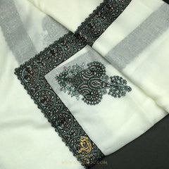 PREMIUM WHITE AUTHENTIC YEMENI SHEMAGH SCARF WH188