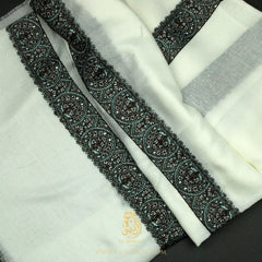 PREMIUM WHITE AUTHENTIC YEMENI SHEMAGH SCARF WH188