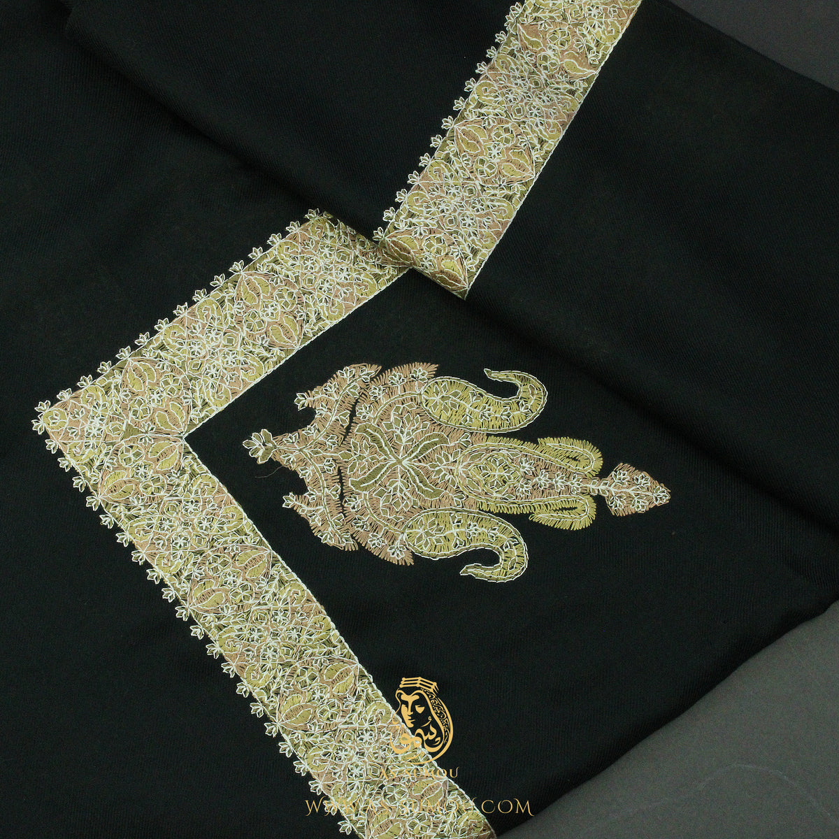 Premium Dark Green Authentic Yemeni Shemagh Scarf SE286