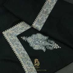Premium Dark Green Authentic Yemeni Shemagh Scarf SE288