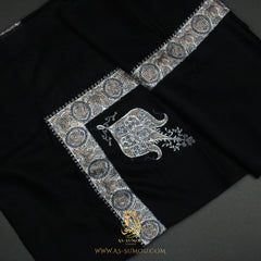 PREMIUM BLACK AUTHENTIC YEMENI SHEMAGH SCARF BL142