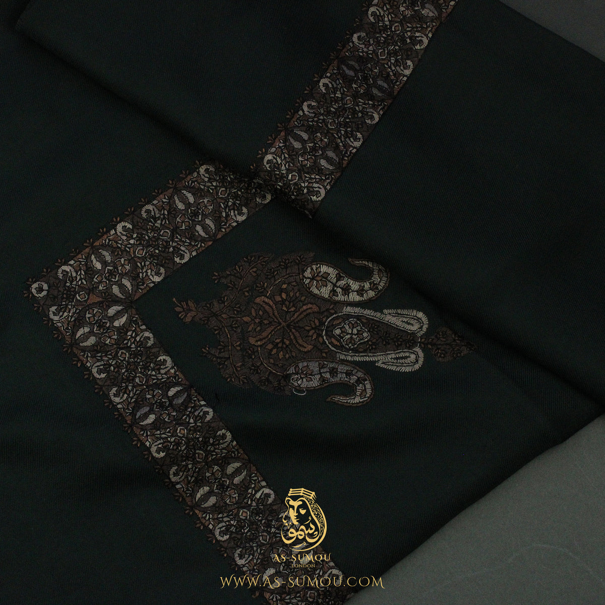 Premium Dark Green Authentic Yemeni Shemagh Scarf SE289