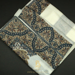PREMIUM WHITE AUTHENTIC OMANI MASSAR SCARF OM129