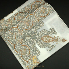 PREMIUM WHITE AUTHENTIC OMANI MASSAR SCARF OM130