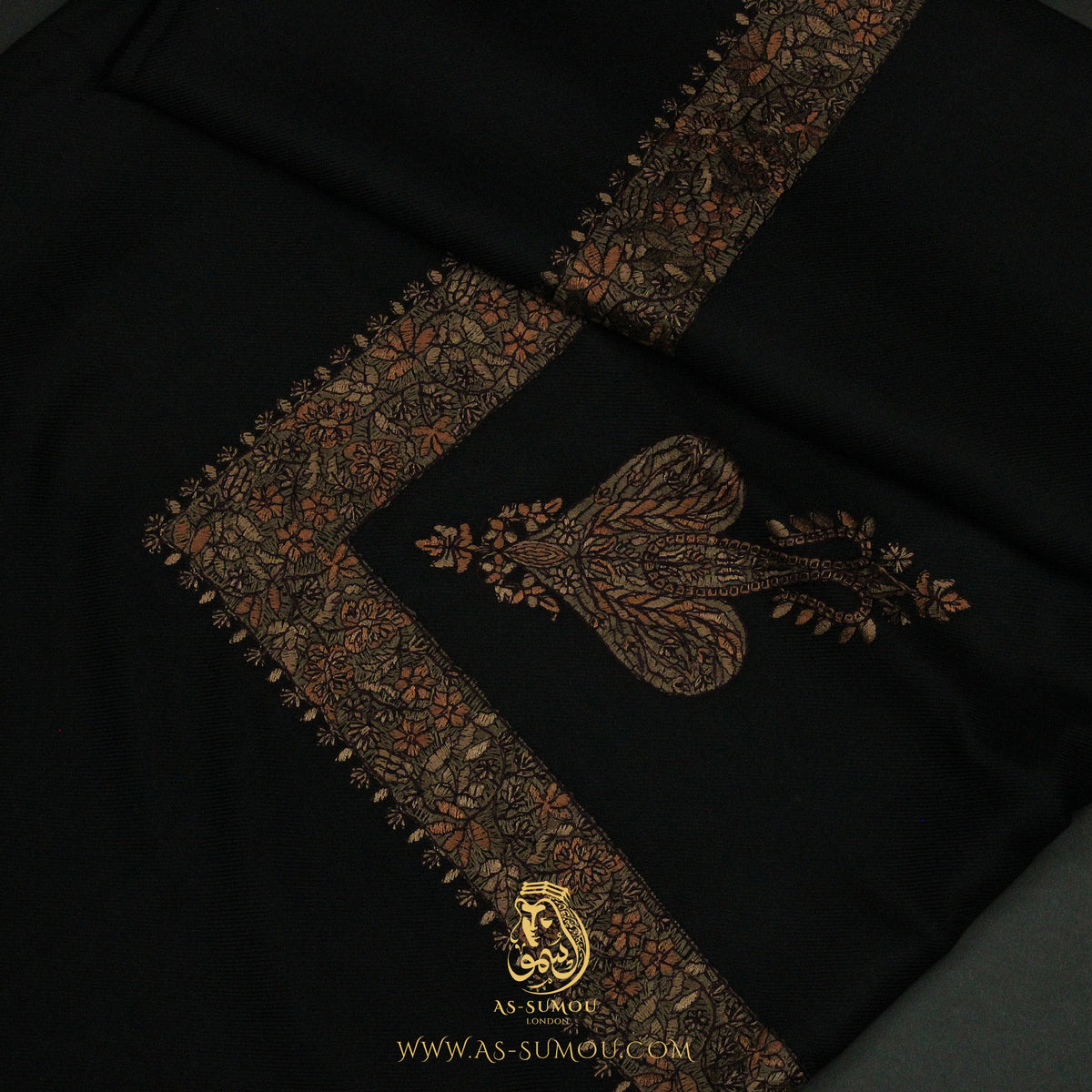 PREMIUM BLACK AUTHENTIC YEMENI SHEMAGH SCARF BL175