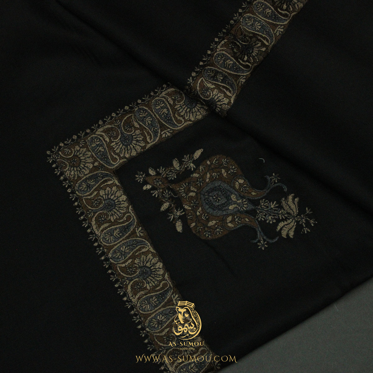 PREMIUM BLACK AUTHENTIC YEMENI SHEMAGH SCARF BL176