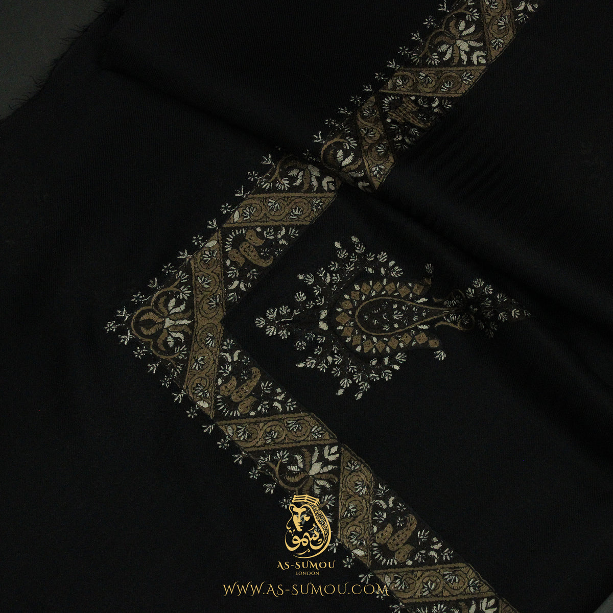 PREMIUM BLACK AUTHENTIC YEMENI SHEMAGH SCARF BL177